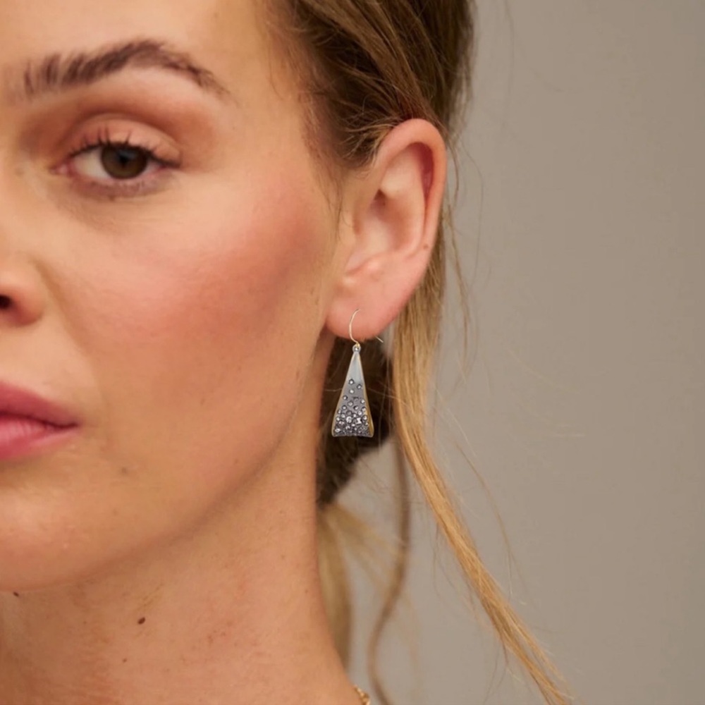 ALEXIS BITTAR • Ribbon Curl Loop Crystal Encrusted Earrings - Picture 2 of 8